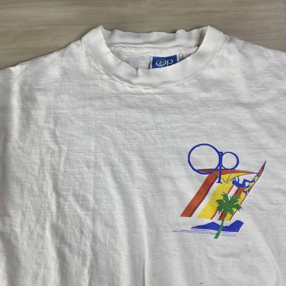 Vintage 90s OCEAN PACIFIC O.P. Sunwear Surf Hawaii Shirt Size Medium‎ Distressed - Picture 3 of 13